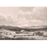 Frank Short (1857-1945) British. "Hay Field, Yorkshire", after Peter de Wint (1784-1849) British,