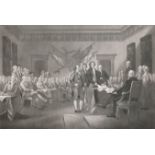 After John Trumbell (1756-1843) American. “Declaration of Independence”, Engraved by Henry Samuel