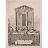 After Giovanni Battista Piranesi (1720-1778) Italian. "Elevazione ortografica del Tempio d'Ercole