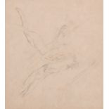 Charles Sims (1873-1928) British. Study of Two Naked Ladies, Pencil, Inscribed verso, 9" x 8.25" (