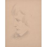 Hobson (19th Century) British. Portrait of William Etty (Artist 1787-1849), Pencil, Inscribed