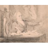 Francis Leggatt Chantrey (1781-1842) British. Study of the Artist seated at a Desk, Pencil,