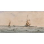 Richmond W Markes (act.1890-1920) British. A Shipping Scene, Watercolour, Signed with Initials, 6" x