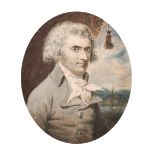Richard Crosse (1742-1810) British. Portrait of Edward Dayes (Artist, 1763-1804), Watercolour,