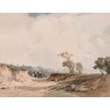 Charles Harrington (1865-1943) British. "Road Widening, Sussex", Watercolour, Signed and Dated '