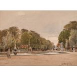 John Fulleylove (1845-1908) British. "The Tuilleries Gardens, Paris", Watercolour, Signed, and