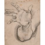 18th Century Italian School. Study of a Hand, Pencil, 4.75" x 3.75" (12 x 9.5cm) and another Hand