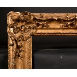 Early 19th Century English School. A Carved Giltwood Frame, with swept and pierced centres, rebate