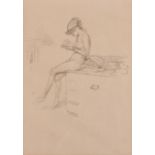 James Abbott McNeill Whistler (1834-1903) American. "Little Nude Model, Reading", Lithograph,