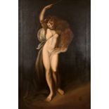 19th Century English School. Andromeda, Oil on Canvas, Signed with Monogram 'RAD', 42" x 28" (106.