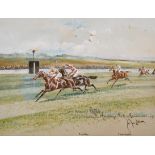 John Beer (c.1860-c.1930) British. "Lord Dalmeny's Ritchie, Winning The Hastings Plate at