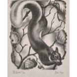 Eileen Mayo (1906-1994) British. "The Squirrel", Woodcut, Signed, Inscribed and Numbered 21/80 in