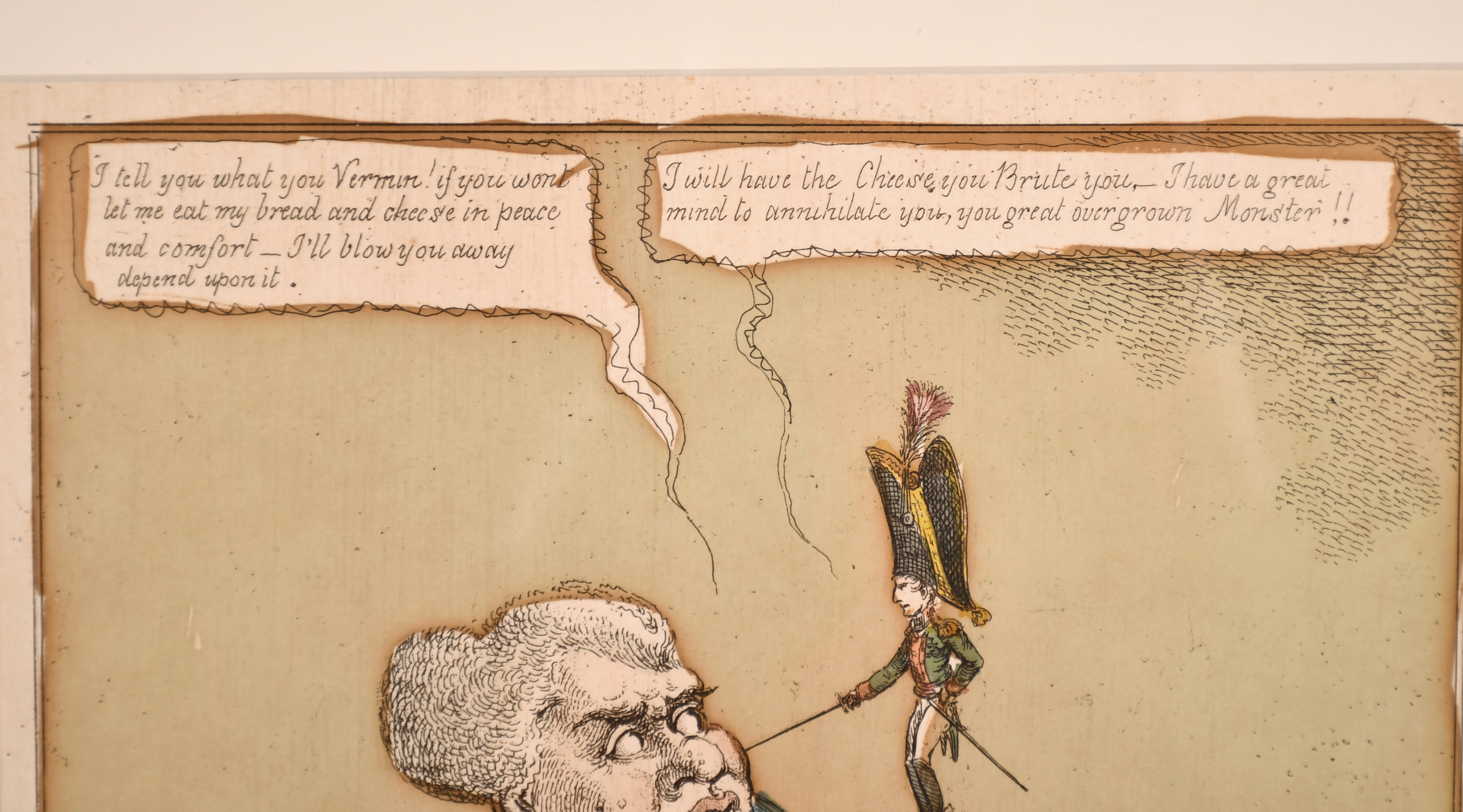 After Temple West (act.1802-1804) British. "John Bull Teazed by an Ear-wig!!!", Hand Coloured - Image 3 of 6