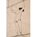 Christopher Richard Wynne Nevinson (1889-1946) British. "The Acrobat", Etching, Signed in Pencil,