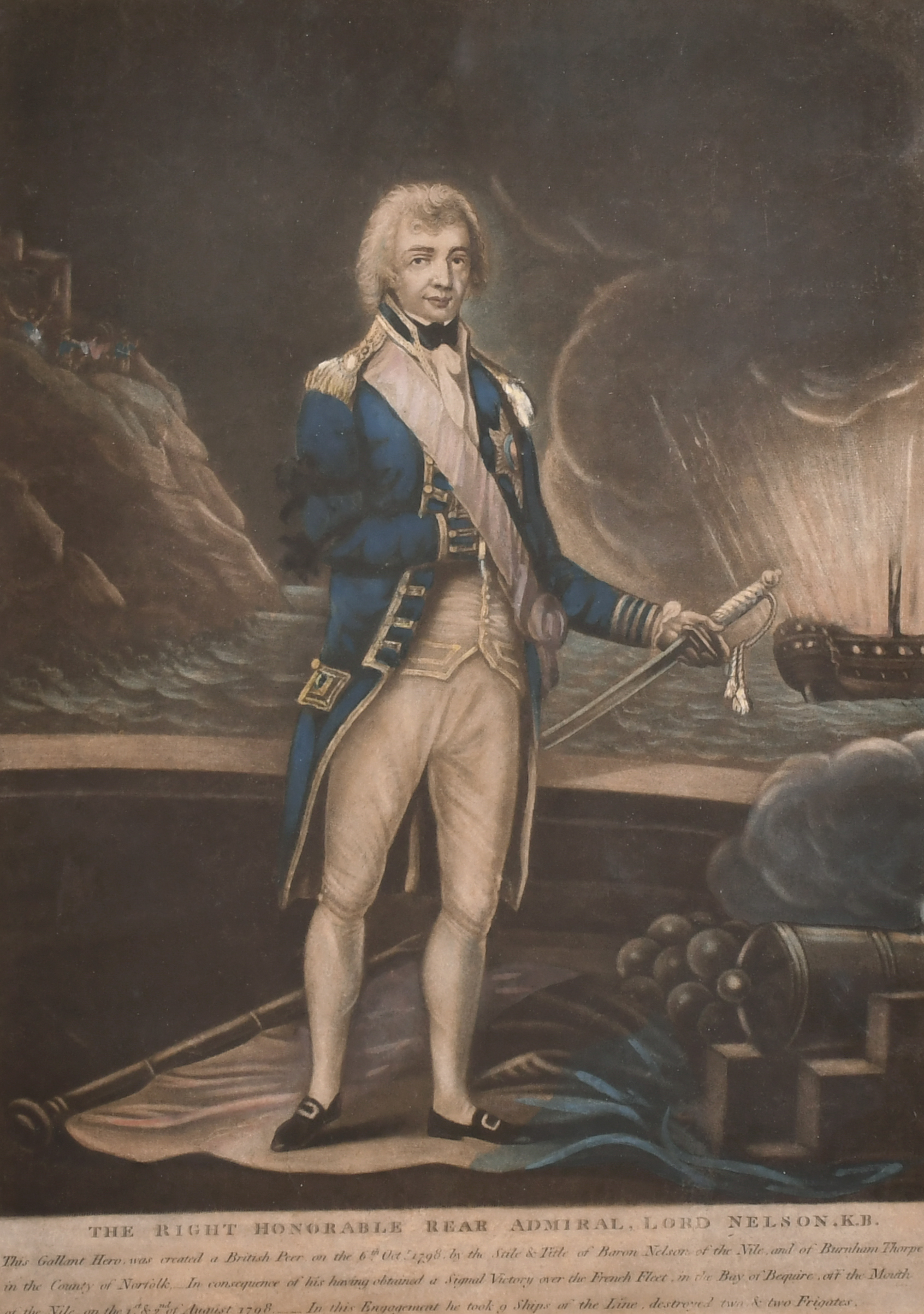 Robert Laurie (c.1755-1836) British. "The Right Honourable Rear Admiral, Lord Nelson K.B.",