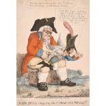 Circle of Temple West (act.1802-1804) British. "John Bull Clipping the Corsican's Wings!!", Hand