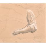 Attributed to Carl Spitzweg (1808-1885) German. An Arm Study, Pencil, with Studio Stamp and Numbered