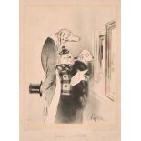 Edmund Blampied (1886-1966) British. "Judging in an Art Gallery", Lithograph, 11" x 8.5" (28 x 21.