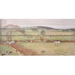 Cecil Aldin (1870-1935) British. "The Beaufort - The Hunt from Great Wood", Lithograph, Signed in