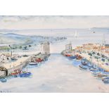 Pito (1924-2000) French. "La Rochelle", Gouache and Watercolour, Signed, Inscribed and Dated '81,