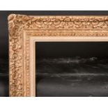 Early 20th Century French School. A Gilt and Painted Composition Frame, with swept centres and