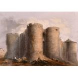 Parker Ryans (19th Century) American. 'Chateau d'Angers', Oil on Canvas, Signed, Unframed 14.24" x