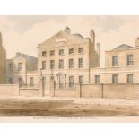 Frederick Nash (1782-1856) British. "Westminster Lying-In Hospital", Watercolour, Signed and