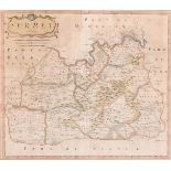 Robert Morden (1650-1703) British. "Surrey", Map, 14" x 16.5" (35.5 x 42cm)