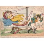 After Thomas Rowlandson (1757-1827) British. "The Dunghill Cock and Game Pullet or Boney Beat out of
