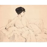 James Hamilton Hay (1874-1916) British. An Elegant Lady Seated, Etching, Signed and Inscribed in