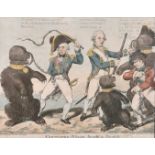 18th - 19th Century English School. "Northern Bears Taught to Dance", Hand Coloured Etching,