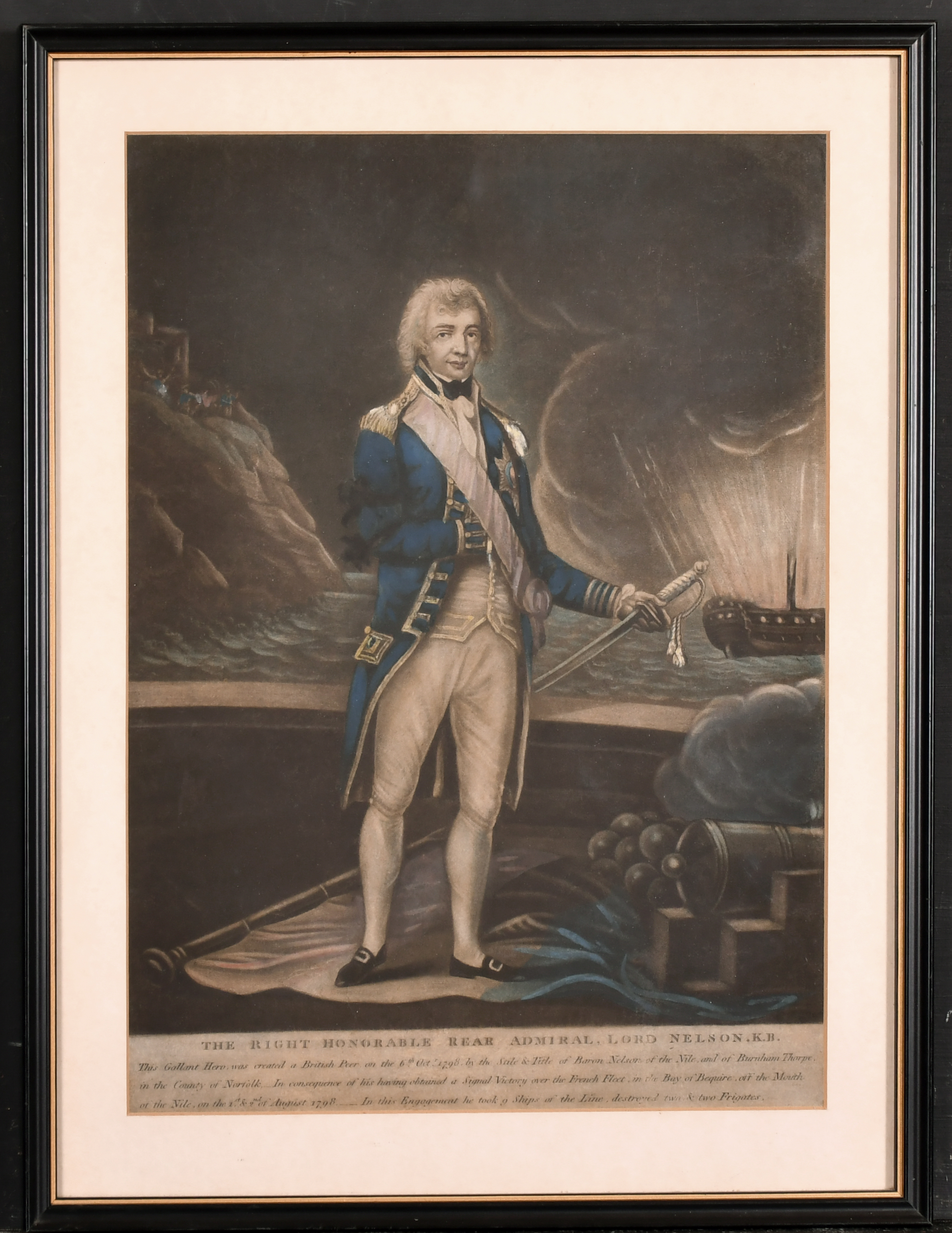 Robert Laurie (c.1755-1836) British. "The Right Honourable Rear Admiral, Lord Nelson K.B.", - Image 2 of 5