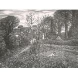 Reynolds Stone (1909-1979) British. "Around the Old Rectory, Litton Cheney, No. 7", Woodcut,