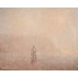 William Mason (1906-2002) British. Figure on a Beach, Oil on Canvas, Signed, 16" x 20" (40.6 x 50.
