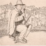 Robert Sargent Austin (1895-1973) British. "Blind Beggar", Etching, Signed and Dated 1923 in Pencil,