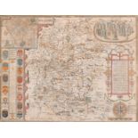 John Speed (1552-1629) British. "Wilshire", Map, 15" x 20" (38 x 50.6cm)