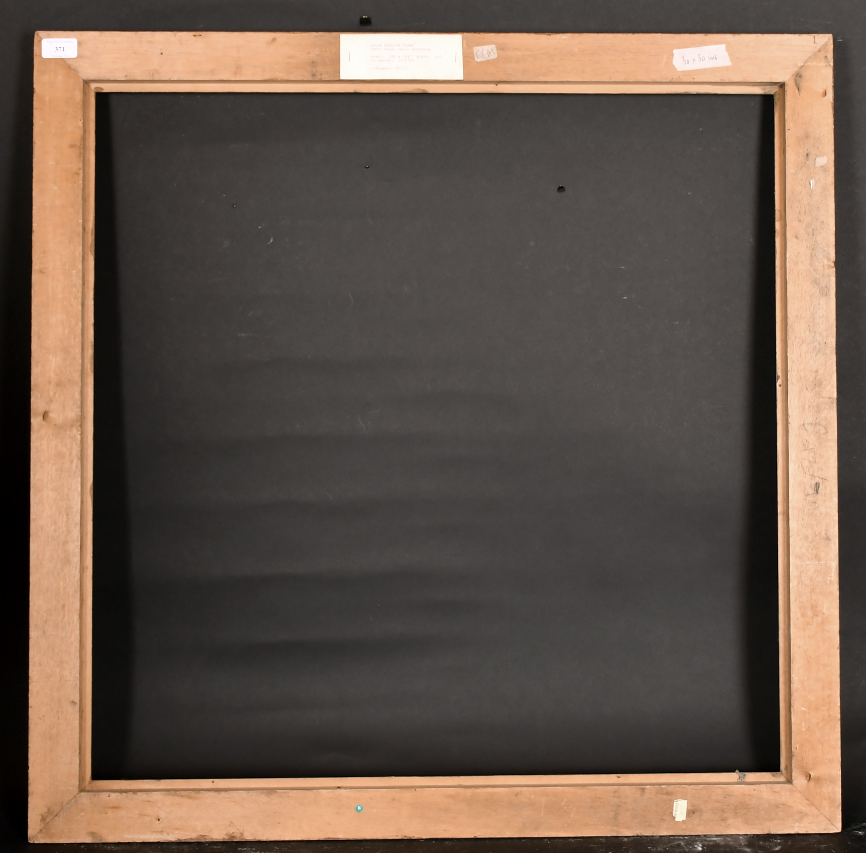 20th Century English School. A Plain Wooden Frame, rebate 30" x 30" (76.2 x 76.2cm) - Image 3 of 3