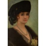 Jan Marie Constantin Van Beers (1852-1927) Belgian. "Une Elegant", Oil on Canvas, Signed, 21.75" x
