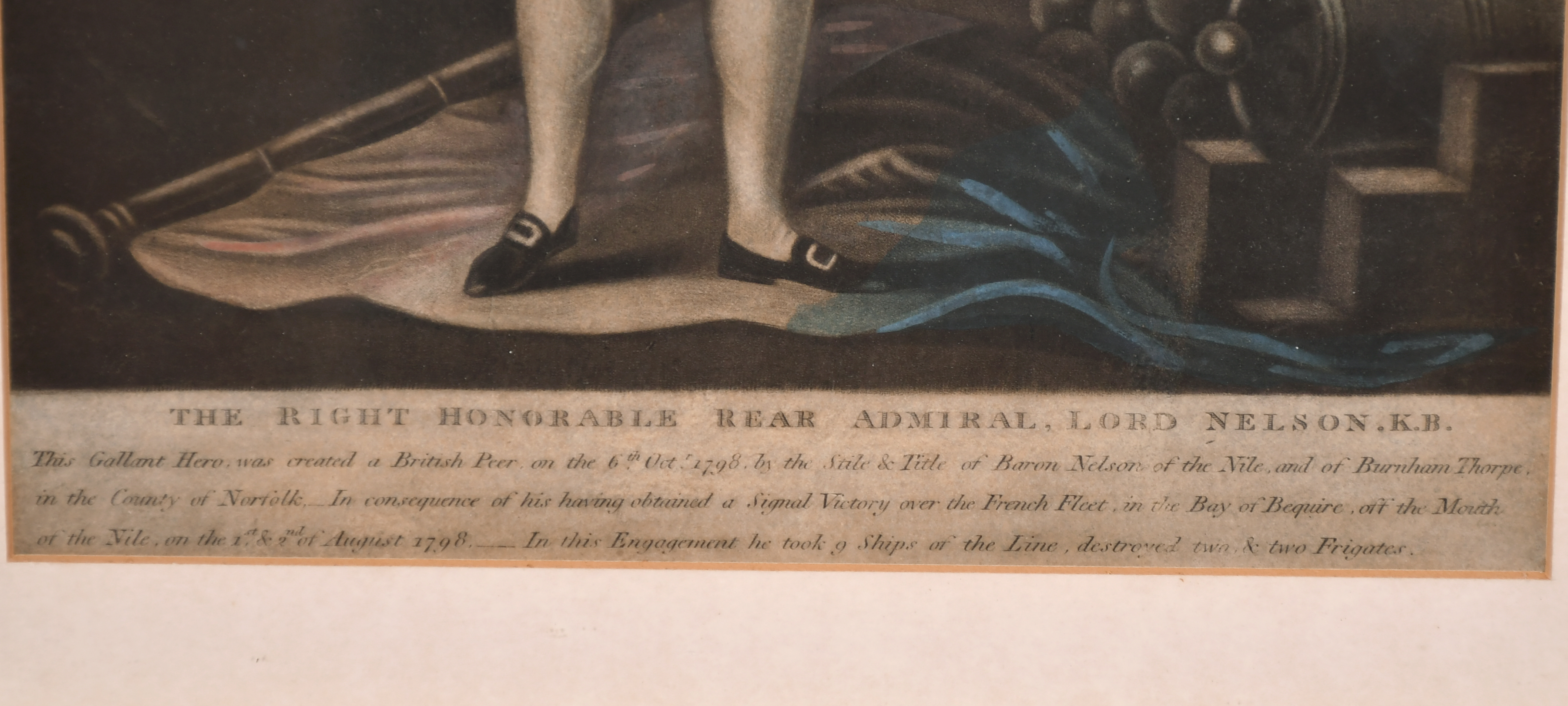 Robert Laurie (c.1755-1836) British. "The Right Honourable Rear Admiral, Lord Nelson K.B.", - Image 4 of 5