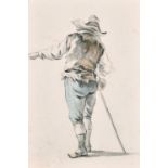 Paul Sandby (c.1730-1809) British. Study of a Standing Peasant, Watercolour and Ink, Unframed 3.