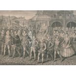 After Robert Peake (c.1551-1619) British. "Queen Elizabeth I Going in Procession to Blackfriars in