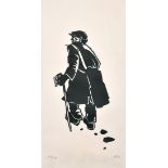 Kyffin Williams (1918-2006) Welsh. "Huw Bic", Lithograph, Signed with Initials and Numbered 143/