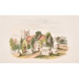 19th Century English School. "Church at Somerford Keynes", Watercolour, Inscribed on mount, Unframed