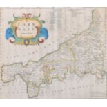 Robert Morden (c.1650-1703) British. "Cornwall", Map, 13.5" x 16.5" (34.3 x 41.8cm)