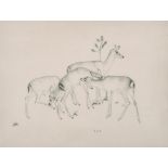 Robert Sargent Austin (1895-1973) British. "Deer", Etching, Signed in Pencil, 8.75" x 11.5" (22.2
