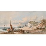 W. Charles (19th Century) British. 'Horseshoe Bay, Bonchurch, Isle of Wight', Watercolour, Signed