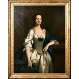 Allan Ramsay (1713-1784) British. Portrait of Miss Mitchell standing full length, wearing White