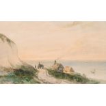 Edward William Cooke (1811-1880) British. "Ventnor Morning, Isle of Wight", Watercolour and