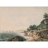 After J Hassel (18th - 19th Century) British. "View of the Castle and Bathing Place at Cowes"