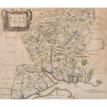 Robert Morden (c.1650-1703) British. "Hampshire", Map, 14.5" x 16.75" (36.8 x 42.6cm)